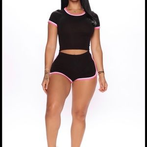 NEW Fashion Nova “Shes a winner” short set